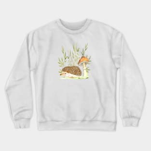 hedgehog and the mushroom Crewneck Sweatshirt